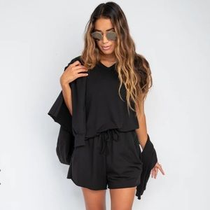 SKATIE black copper lounge shorts